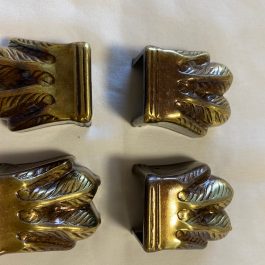 4 Duncan Phyfe Style Table Leg Paw Foot Caps, May Be New