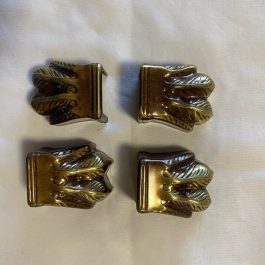 4 Duncan Phyfe Style Table Leg Paw Foot Caps, May Be New