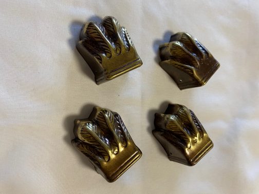 4 Duncan Phyfe Style Table Leg Paw Foot Caps, May Be New
