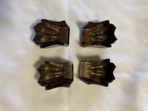 4 Duncan Phyfe Style Table Leg Paw Foot Caps, May Be New