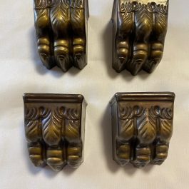 4 Used Duncan Phyfe Style Table Leg Paw Foot Caps