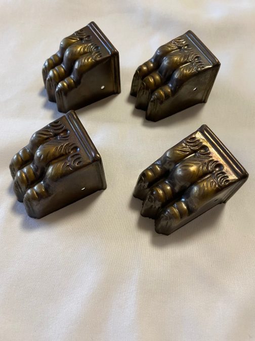 4 Used Duncan Phyfe Style Table Leg Paw Foot Caps