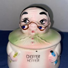 Vintage Vanity Bathroom Chopper Hopper Denture Jar – Woman