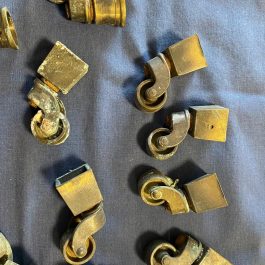 Group Of 20 Antique or Vintage Brass Furniture Casters – Used