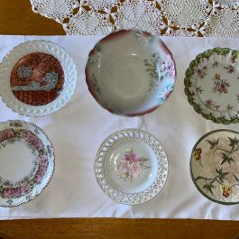 Lot of 6 Vintage/Antique Plates & Bowl