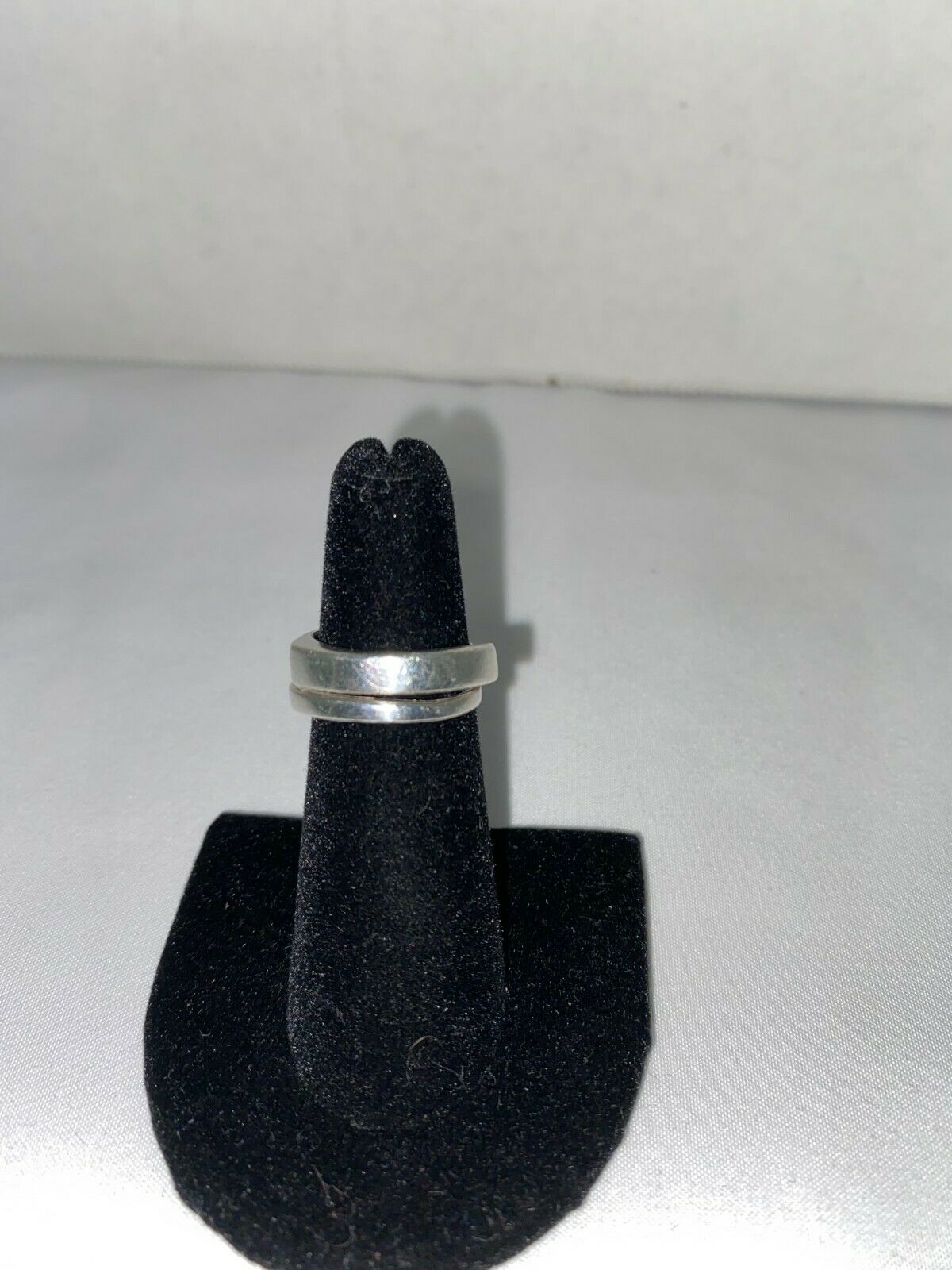 Modernistic Abstract Twisted Turkish Sterling Silver Ring, Size 6