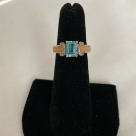 Sterling Silver Aquamarine Ring, Size 5