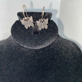 Sterling Silver Butterfly Style Earrings