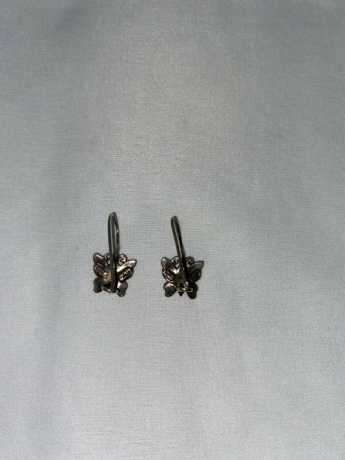 Sterling Silver Butterfly Style Earrings
