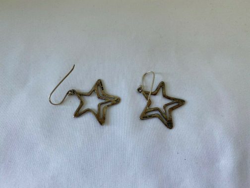 Sterling Silver Dangling Star Earrings