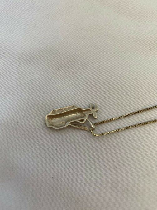 Sterling Silver Necklace w/Golf Bag Pendant