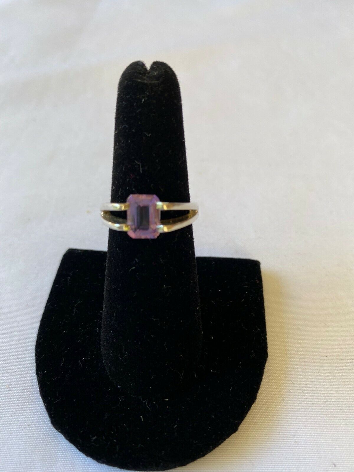 Sterling Silver Ring, Purple Stone
