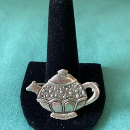 Sterling Teapot Brooch – 925 Meink – Heavy