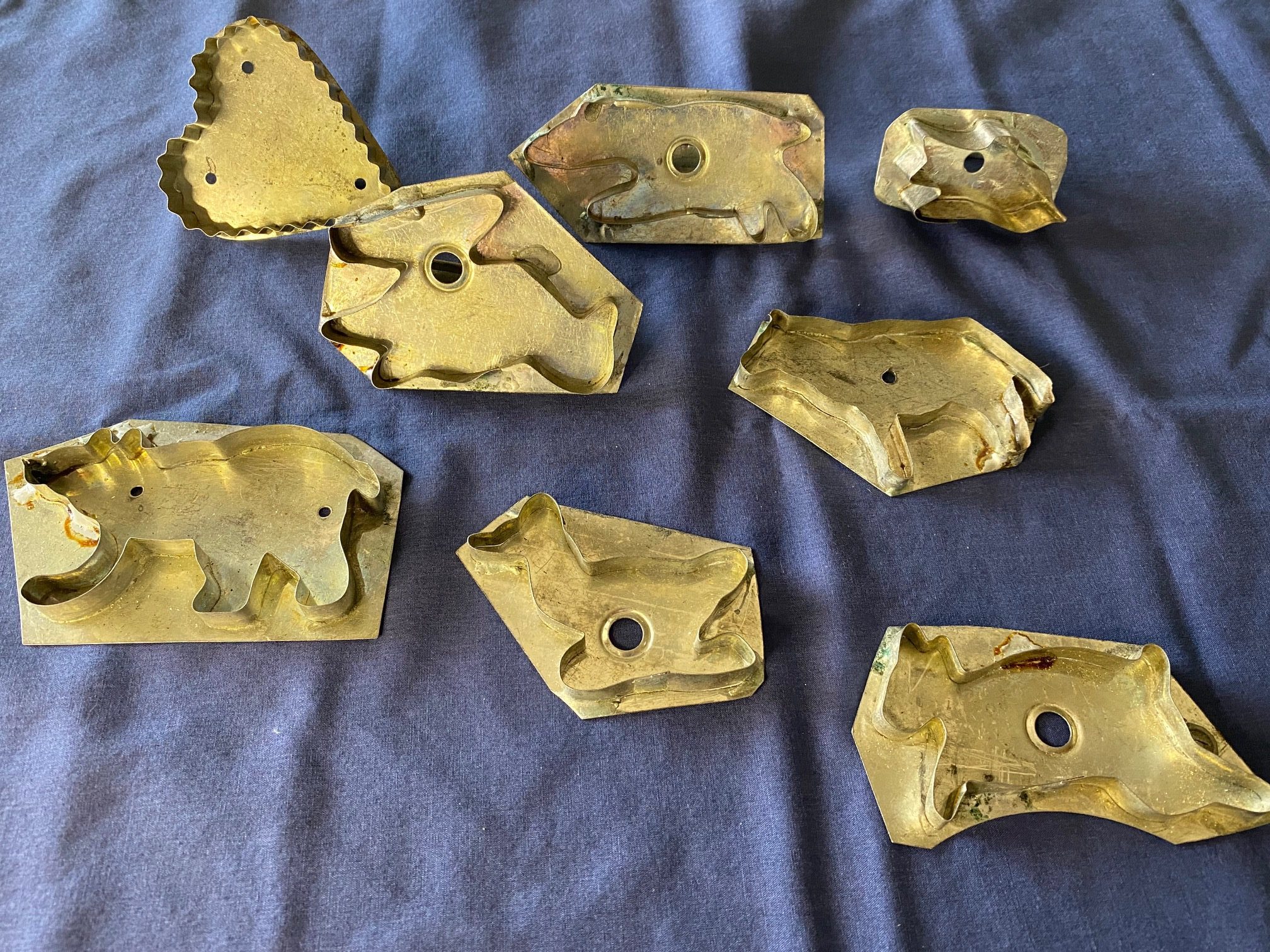 Group of 8 Early Primitive Cookie Cutters #1