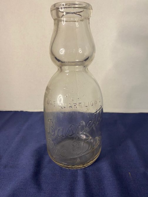 Old Bassett & Prentice 1 Qt. Milk Bottle