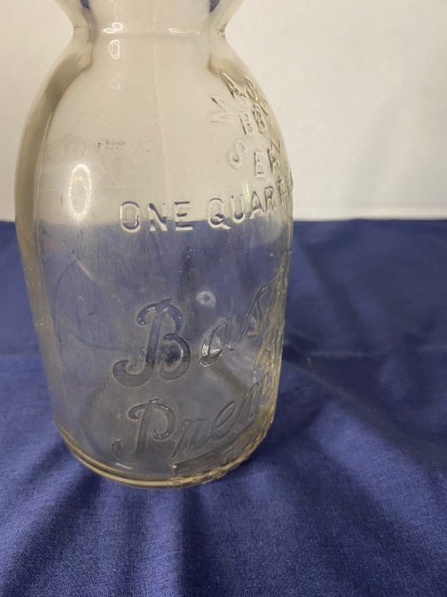 Old Bassett & Prentice 1 Qt. Milk Bottle