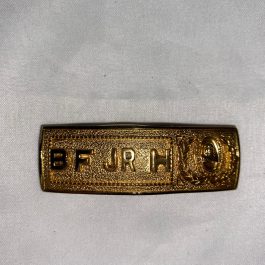 NOS Vintage BF JR H Benjamin Franklin Jr. HS Brass Belt Buckle