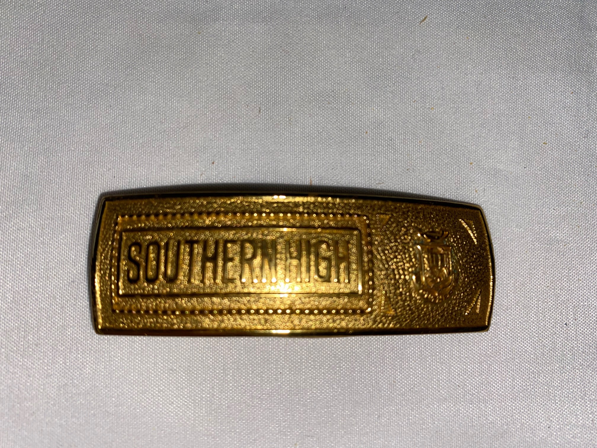 NOS Vintage Southern High Baltimore, MD Brass Belt Buckle