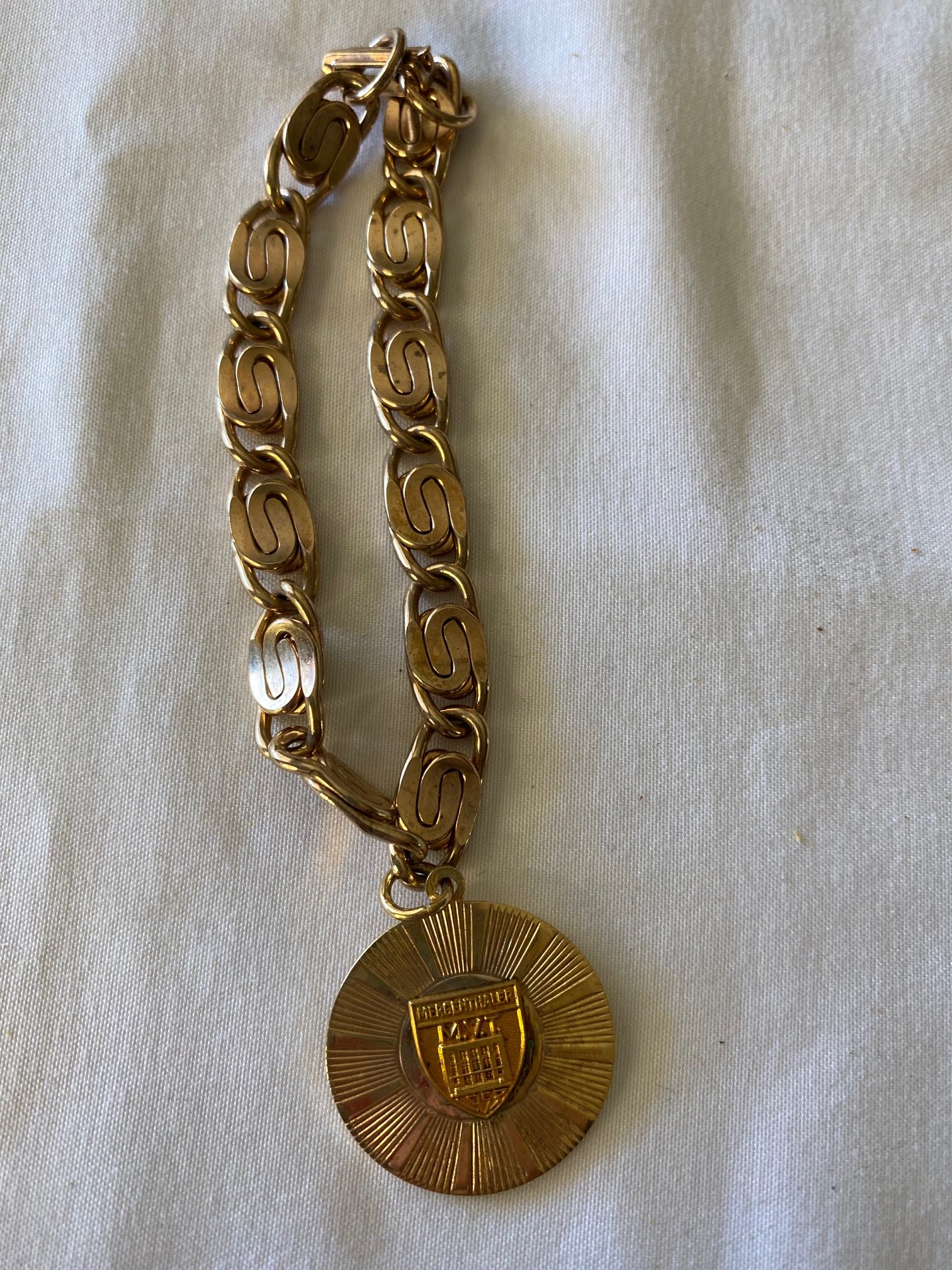 Vintage Mergenthaler Vocational-Technical High School Bracelet w/Charm