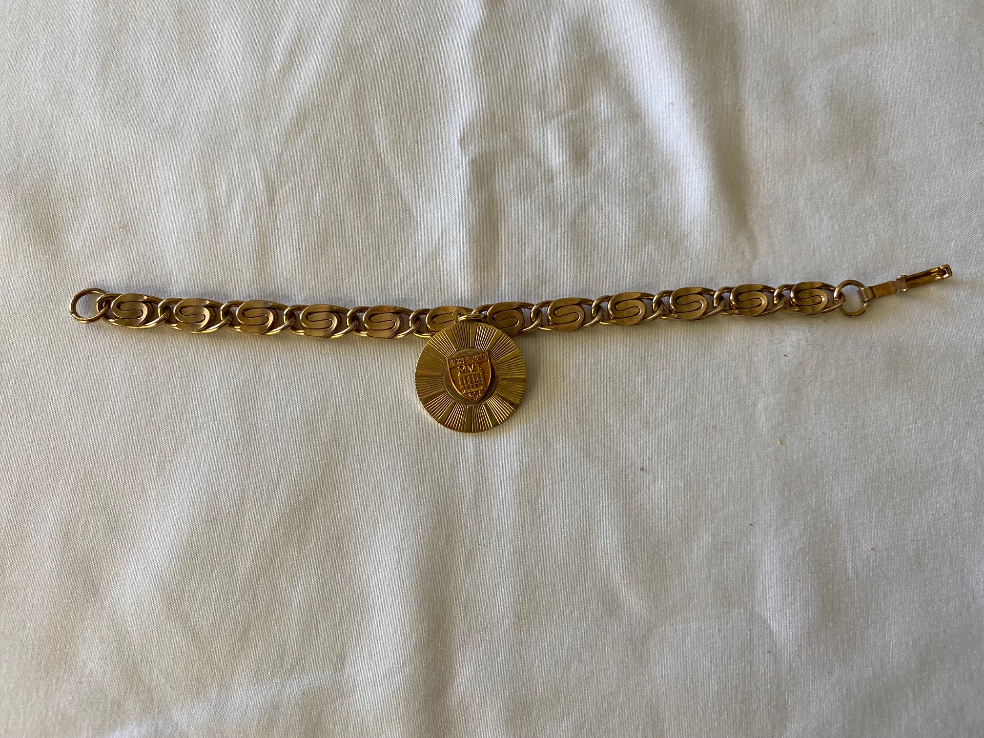 Vintage Mergenthaler Vocational-Technical High School Bracelet w/Charm