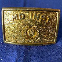 NOS Vintage MD INST Maryland Institute Brass Belt Buckle