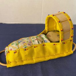 Vintage American Indian Papoose Doll In Cradleboard