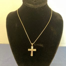 Sterling Silver Cross Pendant Necklace 18”