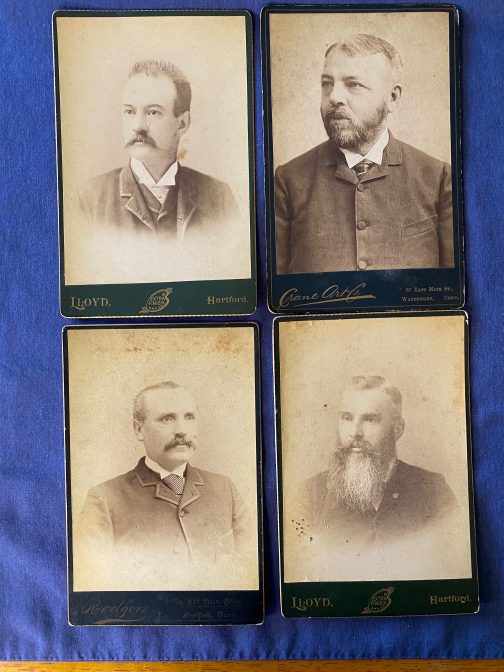 4 Old Cabinet Cards From The 1800’s.