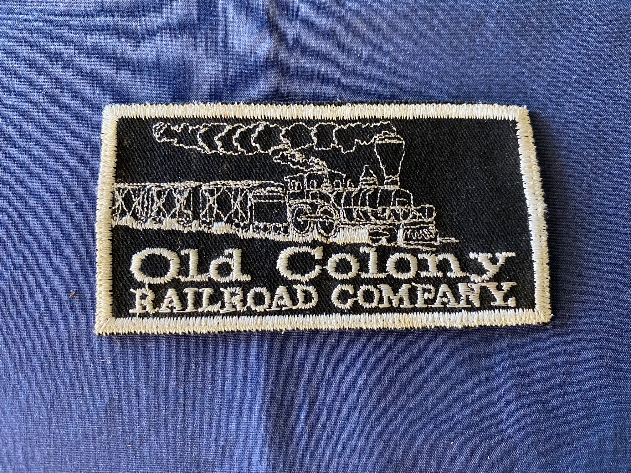 Vintage Old Colony Railroad Company Patch, Locomotive, New Old Stock