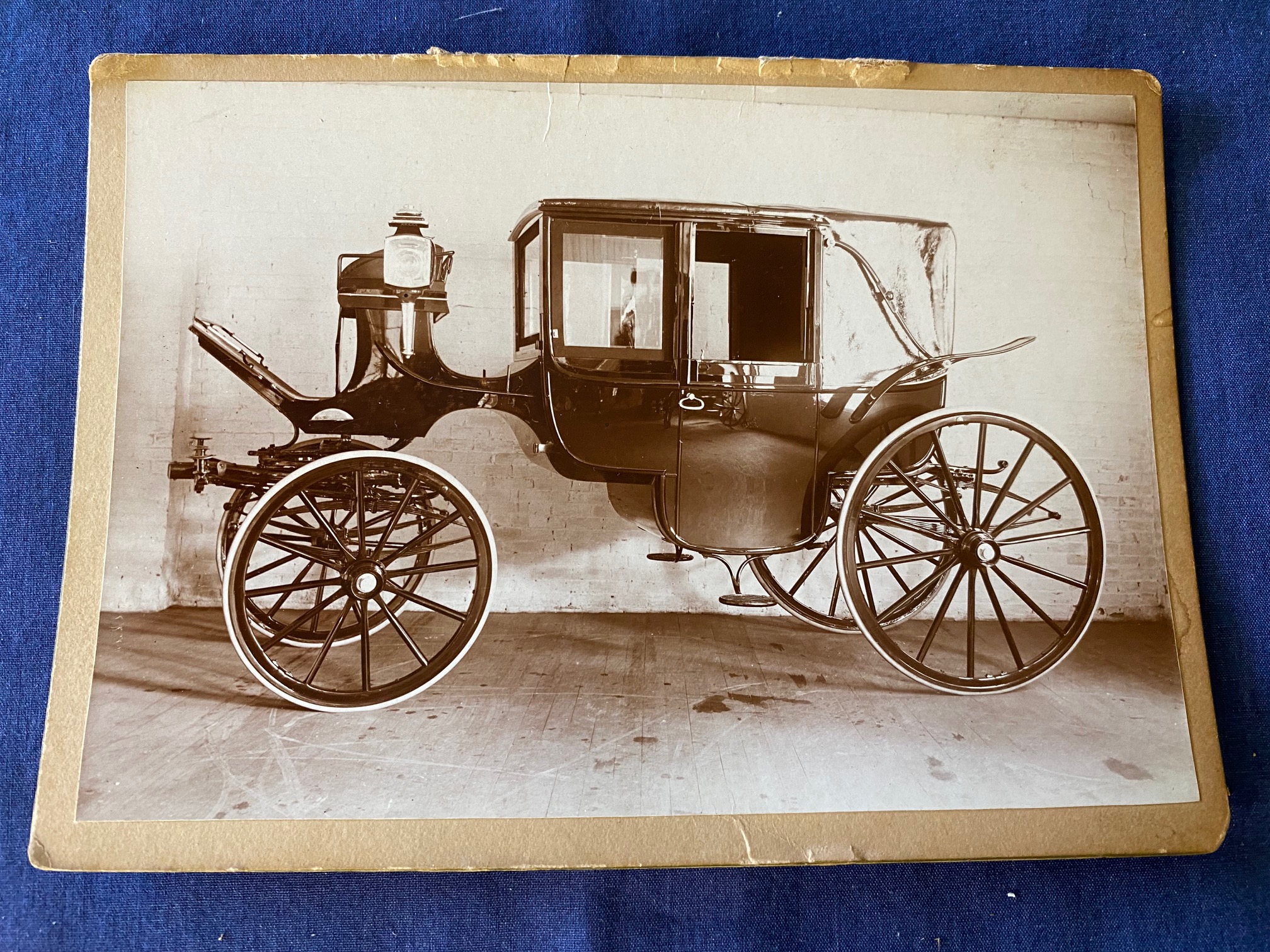 Old Real Photo Horse-Drawn Carriage, Back Marked Grace Hospital 1900 Dr. Sage