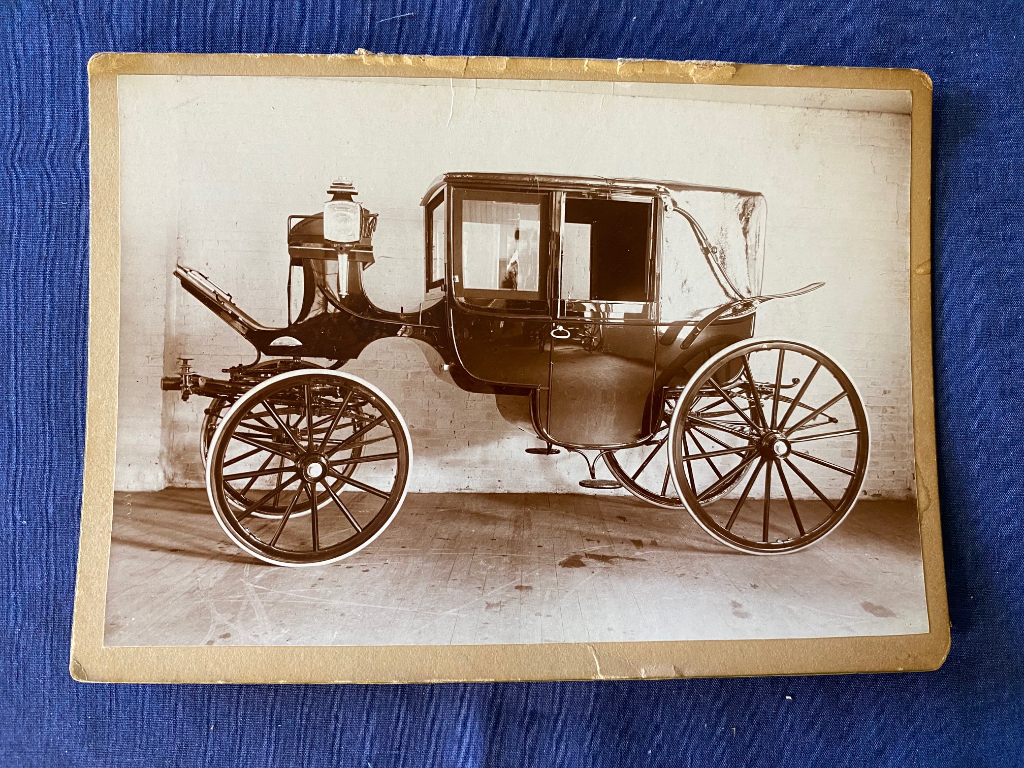 Old Real Photo Horse-Drawn Carriage, Back Marked Grace Hospital 1900 Dr. Sage