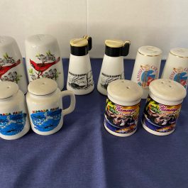 Lot of 5 Antique/Vintage State Salt & Pepper Shakers