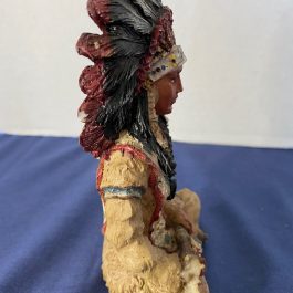 Antique/Vintage Native American Sitting Indian Figurine