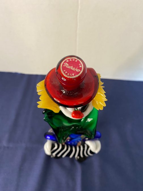 Murano Art Glass Clown 11" Tall w/Accordion