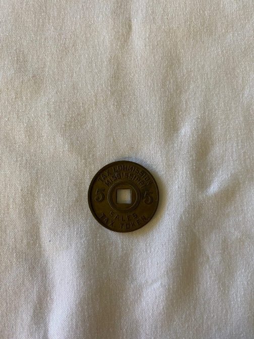 Mississippi Tax Commission 5 Cents Sales Tax Token