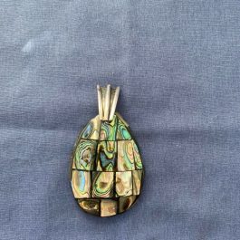 Inlay Abalone Pendant With 925 Mexico Stamped On Bail