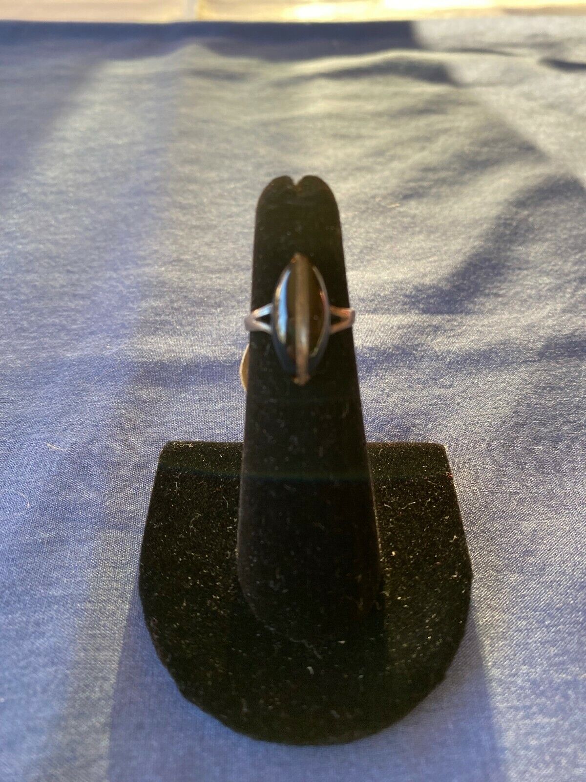 Vintage Black Onyx Sterling Silver Ring, Size 4.5