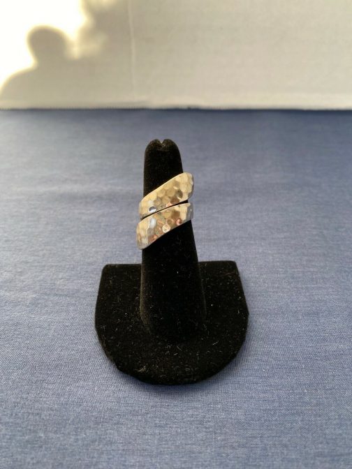 Sterling Silver Hammered Design Ring