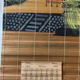 Vintage 1929 Bamboo Advertising Calendar