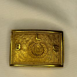 NOS Vintage BLS Videri Brass Belt Buckle