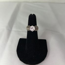 Sterling Silver CZ Ring, Size 6