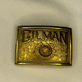 NOS Vintage Gilman Gilman Country School Roland Park Brass Belt Buckle