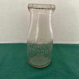 Brookside Dairies Inc. First National Stores Inc. 1/2 Pint Milk Bottle