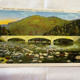 Vintage Postcard Mohawk Trail, Eastern Entrance To Trail Over Deerfield River