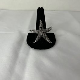 Marcasite Sterling Silver Star Fish Pin