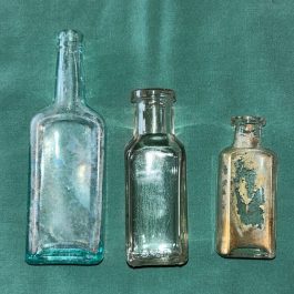 Group Of 3 Dug Bottles, Including Chas H. Fletcher Castoria