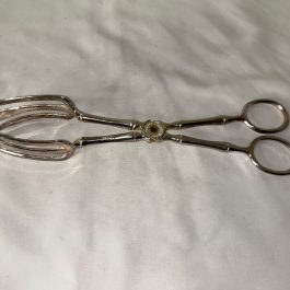 Vintage E.P. Zinc Italy, Landes Silver Plated Salad And Fruit Tongs