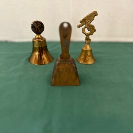 3 Vintage Brass Bells – Kiwanis, Japan & India