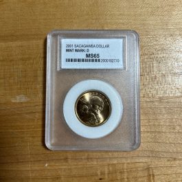 2001-D Sacagawea Dollar Coin Graded PCC MS65