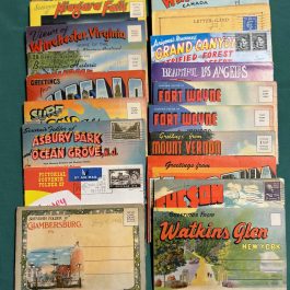 Nice Group Of 22 Postcard Souvenir Folders, Mainly US, Used And Unused